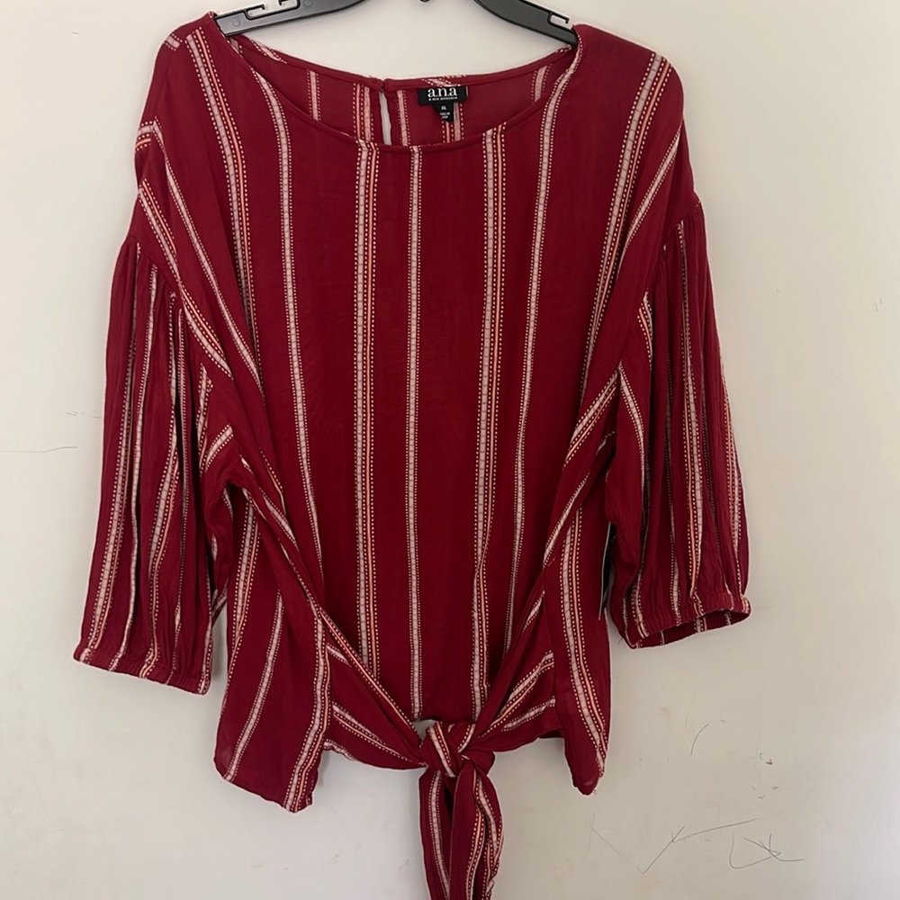 Womens a.n.a. Tie front top - size XL *new with tags*